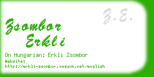 zsombor erkli business card